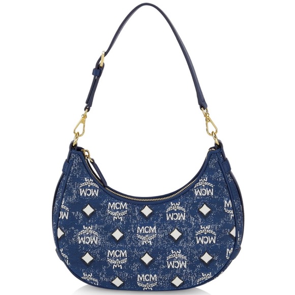 MCM Handbags - MCM Denim Blue Shoulder Bag